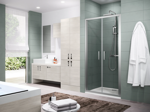 ZEPHYROS B - Niche shower cabin with hinged door - Door by NOVELLINI