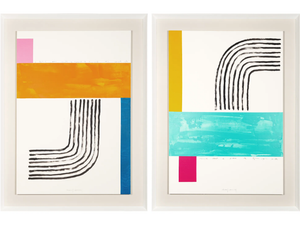 Alegría I & II - Wooden Painting - Styling by NOVOCUADRO ART COMPANY