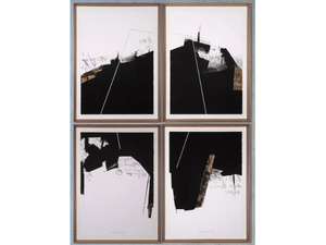 Black I, II, III & IV - Paper Painting - Styling by NOVOCUADRO ART COMPANY