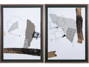 Cubus I & II - Paper Painting - Styling by NOVOCUADRO ART COMPANY