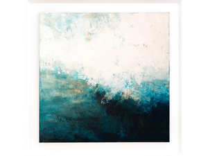 LAGOON ON SURFACE - Wooden Painting - Styling by NOVOCUADRO ART COMPANY