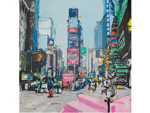 Pink Square - Canvas Painting - Styling by NOVOCUADRO ART COMPANY