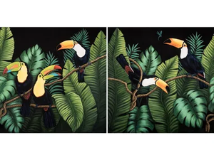 Tucan I & II - Canvas Painting - Styling by NOVOCUADRO ART COMPANY