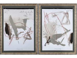 Versailles I & II - Paper Painting - Styling by NOVOCUADRO ART COMPANY