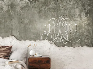 CONCRETE PEONY - Vinyl or fyber glass wallpaper - Wallpaper by N.O.W. Edizioni