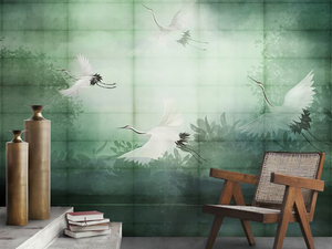 FLIGHT - Tropical glass-fibre wallpaper - Wallpaper by N.O.W. Edizioni