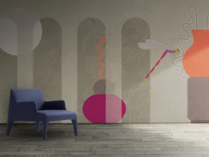 FLORA & FAUNA / ARCADIA - Vinyl or fyber glass wallpaper - Wallpaper by N.O.W. Edizioni