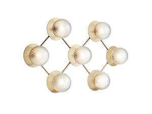 LIILA 7 OPTIC - Painted metal and glass wall lamp / ceiling lamp - Wall lamp by Nuura