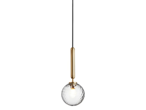 MIIRA 1 BRASS OPTIC - LED blown glass pendant lamp - Ceiling lamp by Nuura