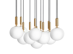MIIRA 13 BRASS - LED glass chandelier - Ceiling lamp by Nuura