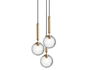 MIIRA 3 BRASS OPTIC - LED glass chandelier - Ceiling lamp by Nuura