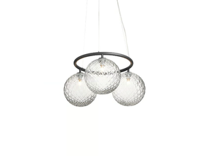 MIIRA 3 CIRCULAR OPTIC - LED glass chandelier - Ceiling lamp by Nuura