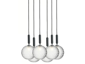 MIIRA 6 OPTIC - Blown glass pendant lamp - Ceiling lamp by Nuura