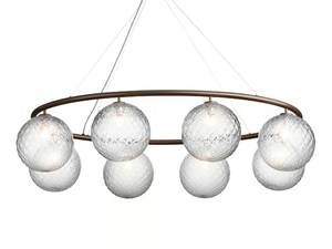 MIIRA 8 OVAL OPTIC - LED opal glass pendant lamp - Ceiling lamp by Nuura