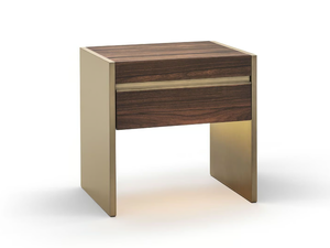 ALLEGRETTO GN8094 - Rectangular eucalyptus bedside table with drawers - Side table by OAK