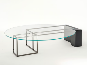 BRERA SC5045/PV - Low wood and glass coffee table - Coffee table by OAK