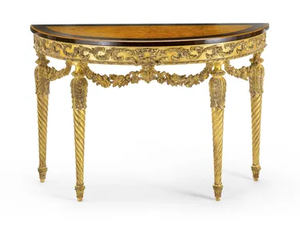 MG5270/PL - Classic style demilune wooden console table - Console by OAK