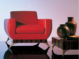 SC1010/P - Leather armchair with armrests - Armchair by OAK