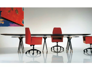 SC1013/A - Oval wood and glass table - Table by OAK