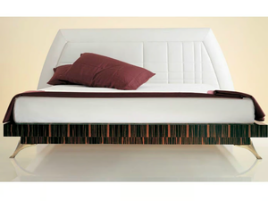 SC1037 - Double bed with upholstered headboard - Bed frame by OAK