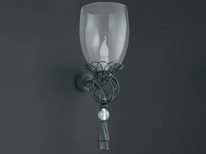 TONDINI - Glass and iron wall lamp - Wall lamp by OFFICINACIANI