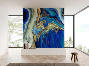 MARBLE BLU - Indoor Kerlite® wall tiles - Wall tile-stone-brick by Officinarkitettura®