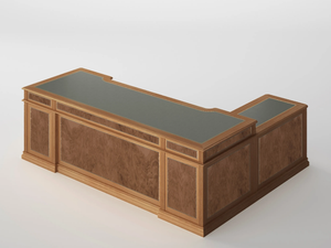 ART&MOBLE - L-shaped wood veneer executive desk - Desk by Ofifran