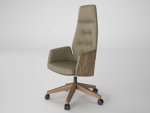 CHANNEL - High-back leather executive chair - Office Chair by Ofifran