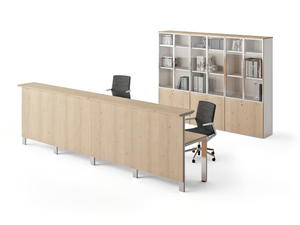 CONCEPTO FREE - Wood veneer reception desk - Desk by Ofifran
