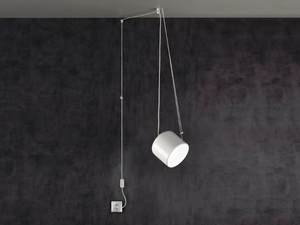 PACO - LED swivel metal pendant lamp with electrical outlets - Ceiling lamp by Olé Lighting