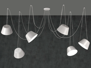 SENTO - LED swivel metal pendant lamp - Ceiling lamp by Olé Lighting