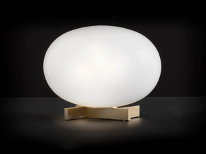 ALBA - 265 - Brass and glass table lamp - Table lamp by Oluce
