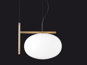 ALBA 466 - Opal glass pendant lamp - Ceiling lamp by Oluce