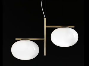 ALBA 468 - Opal glass pendant lamp - Ceiling lamp by Oluce
