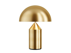 ATOLLO GOLD - Direct light gold metal table lamp - Table lamp by Oluce