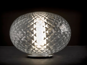 RECUERDO - 284 - LED glass and aluminium table lamp - Table lamp by Oluce