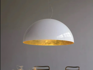 SONORA - 490/OR - Direct light gold leaf and PMMA pendant lamp - Ceiling lamp by Oluce