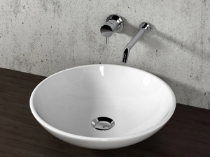 ATENE - Countertop round ceramic washbasin - Washbasin by Olympia Ceramica