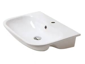CLEAR - Semi-inset ceramic washbasin - Washbasin by Olympia Ceramica