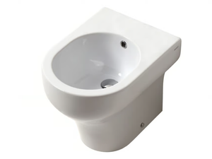 CLEAR - Wall-hung Vitreous China bidet with overflow - Toilet seat by Olympia Ceramica