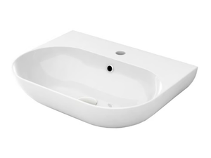 MILADY - Wall-mounted oval ceramic washbasin - Washbasin by Olympia Ceramica