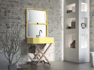 MY BAG - Sectional vanity unit with integrated washbasin - Washbasin cabinet by Olympia Ceramica