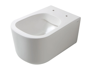OMNIA - Wall-hung rimless Vitreous China toilet - Toilet seat by Olympia Ceramica
