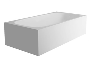 Rectangular bathtub - Freestanding rectangular Solid Surface bathtub - Bathtub by Olympia Ceramica