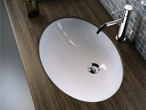 SOTTOPIANO - Undermount oval washbasin - Washbasin by Olympia Ceramica