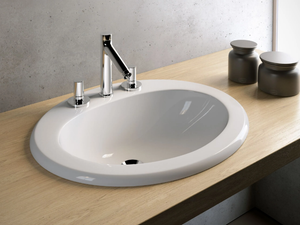 STANDARD - Inset oval ceramic washbasin - Washbasin by Olympia Ceramica