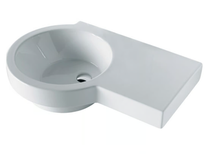TUTTO EVO - Wall-mounted round ceramic washbasin - Washbasin by Olympia Ceramica
