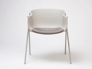 BAI - Polypropylene chair with armrests with integrated cushion - Accessories by ONDARRETA