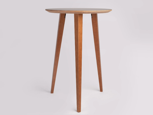 BOB - Round beech high table - Table by ONDARRETA