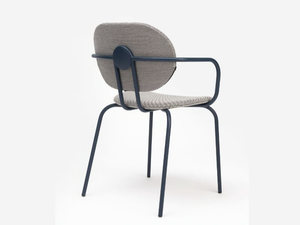 HARI - Steel chair with armrests with integrated cushion - Accessories by ONDARRETA